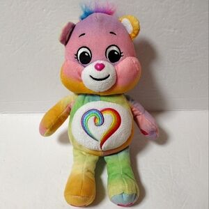 Care Bear Togetherness Bear Rainbow Heart 10" Plush Toy Stuffed animal